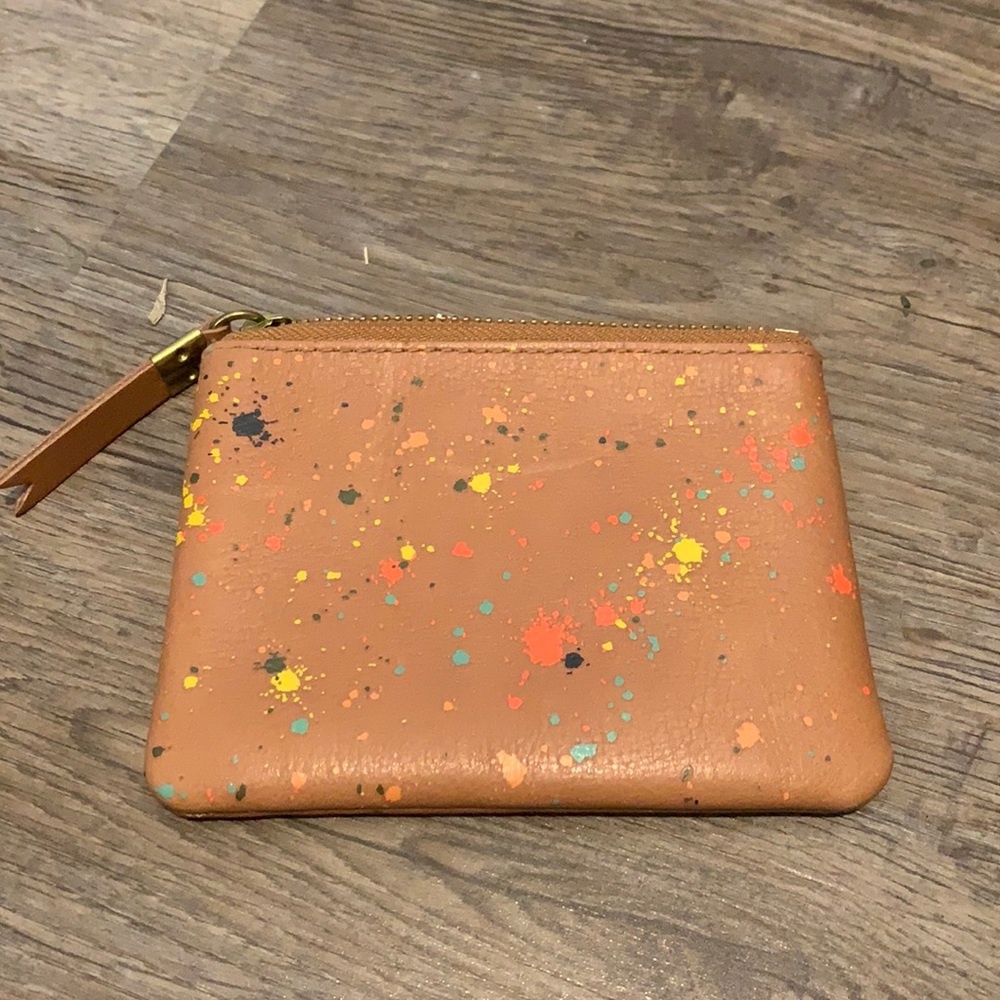 MADEWELL Leather Wallet Paint Splatter